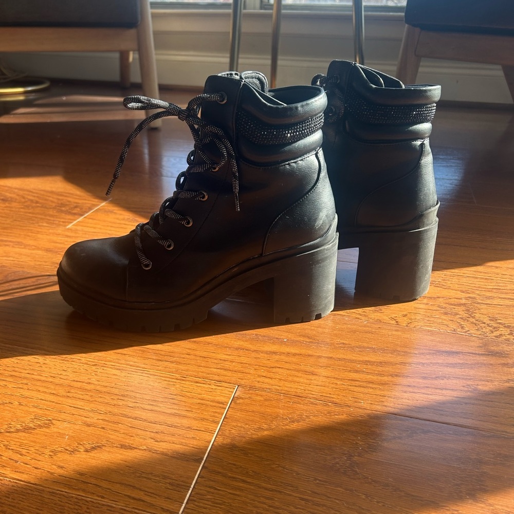 LIKE NEW Nine West Combat Booties